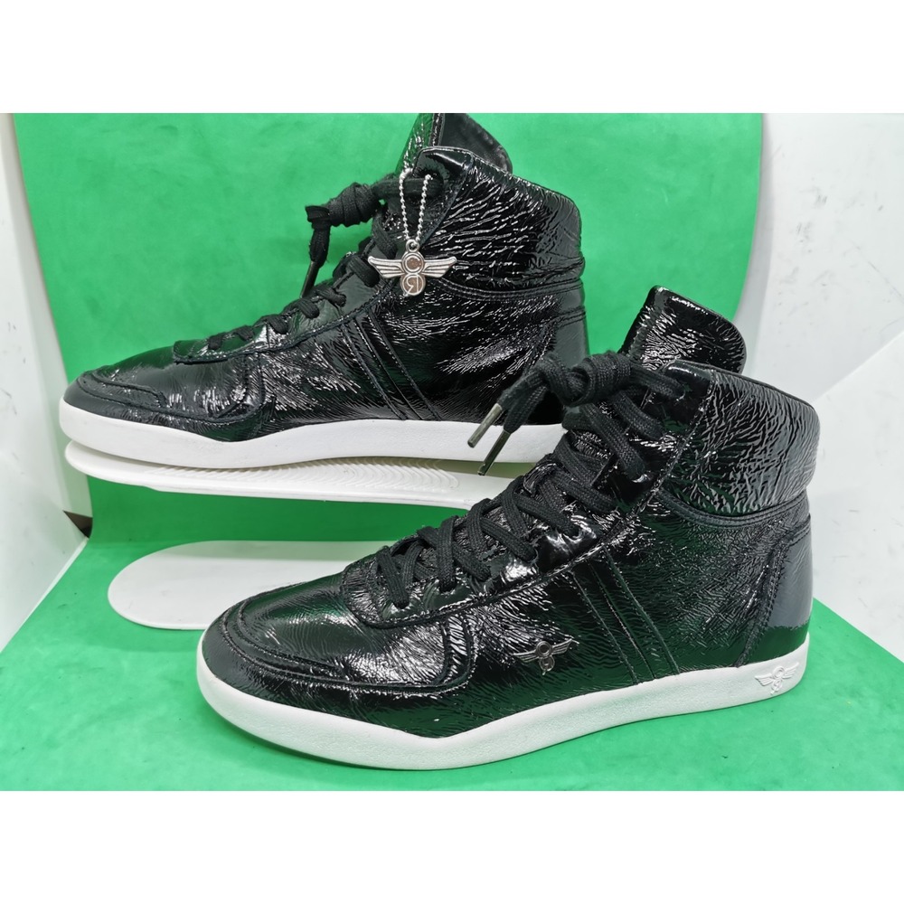 Creative Recreation Milano Hi Men's Black Shining Sneakers Size 8 High Top - Picture 2 of 16